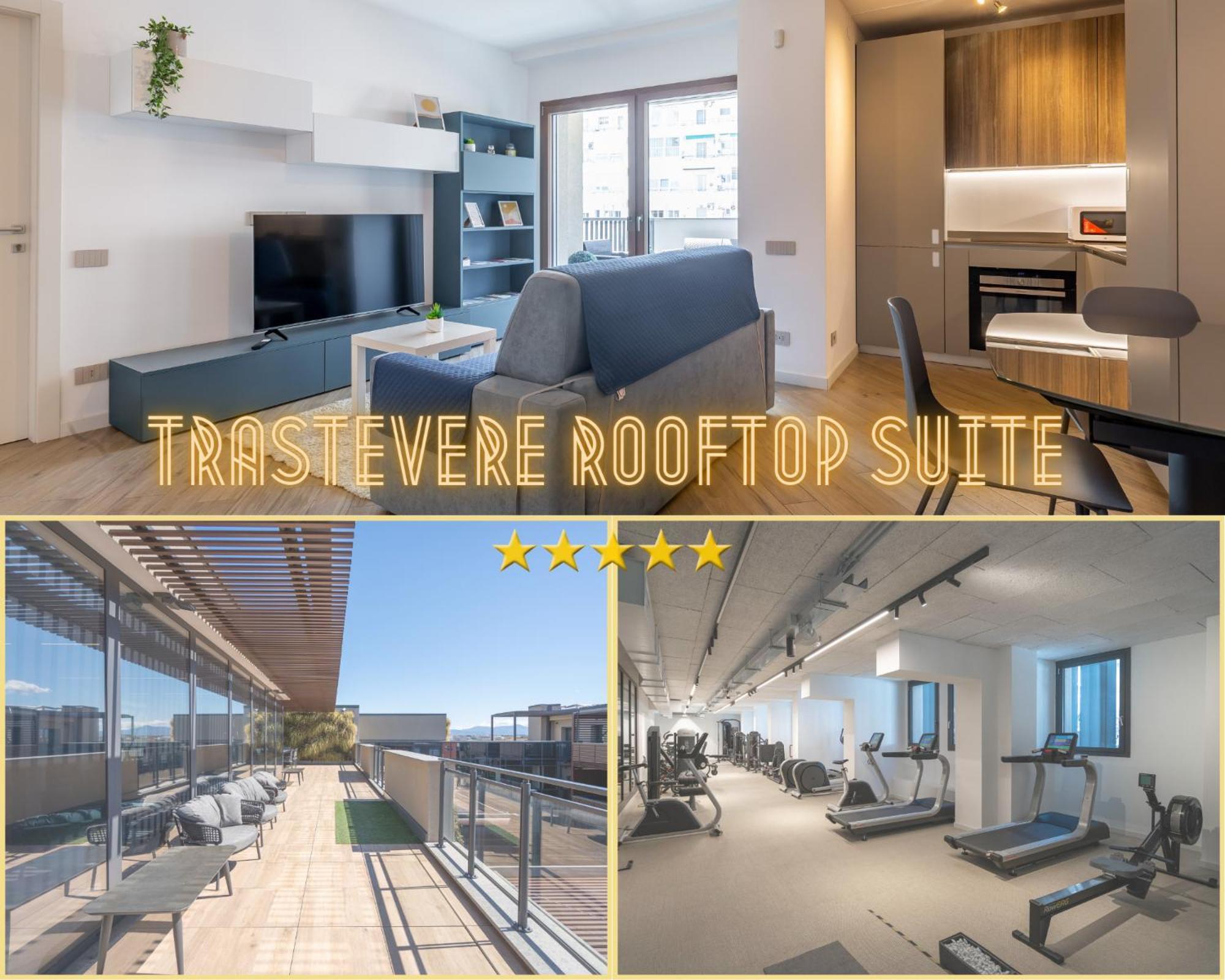 Aurealiving - Trastevere Suite With Rooftop & Gym, Your Place In Rome Exterior photo